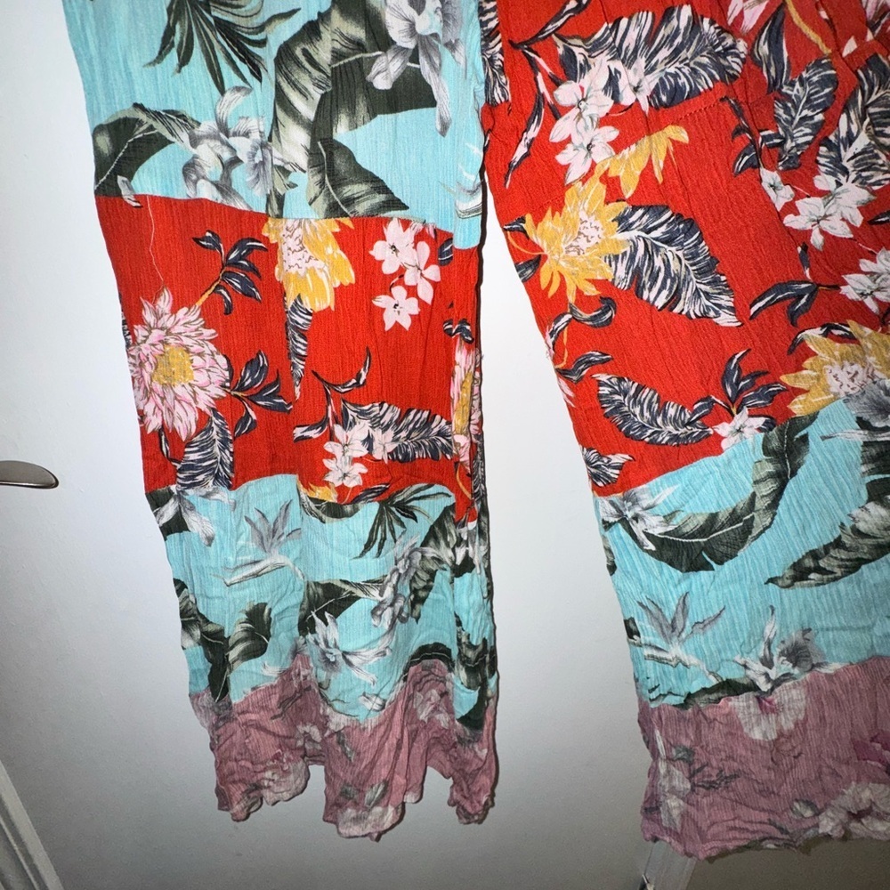 NWOT Sacred Threads Multicolor Floral Patchwork Pants - Picture 9 of 9